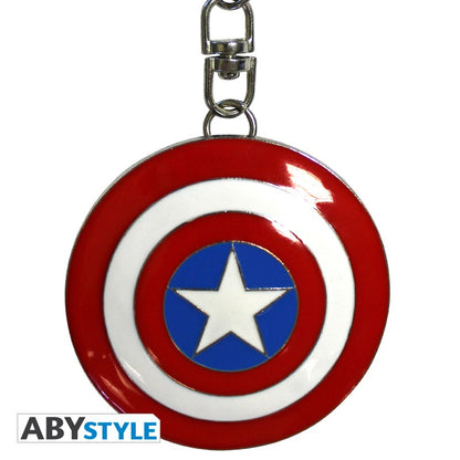 Captain America Shield Marvel Official Licensed Red/White/Blue High Quality Metal 3D Keychain