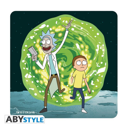 Rick and Morty Adult Swim Licensed Cork Material Set of 4 Coasters