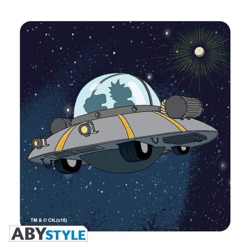 Rick and Morty Adult Swim Licensed Cork Material Set of 4 Coasters