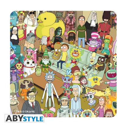 Rick and Morty Adult Swim Licensed Cork Material Set of 4 Coasters