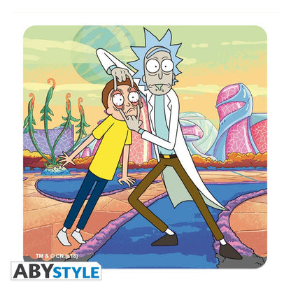 Rick and Morty Adult Swim Licensed Cork Material Set of 4 Coasters