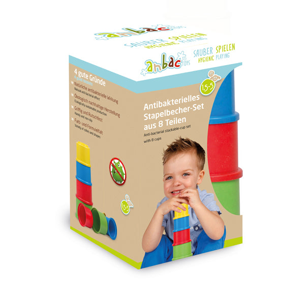Anbac Anti-Bacterial Stackable-cup Set 8 Pieces Learning Toy