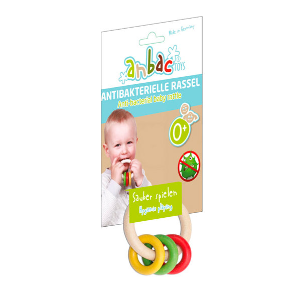 Anbac Anti-Bacterial Baby Rattle Colored Learning Toy