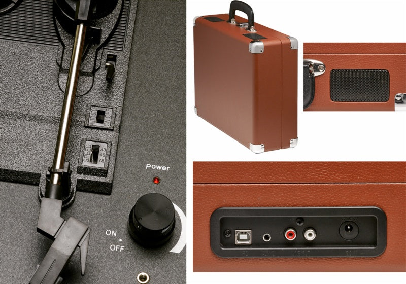 Denver Record Player - Brown