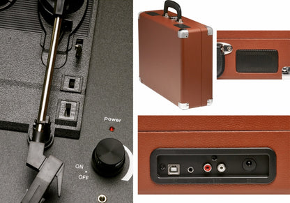 Denver Record Player - Brown