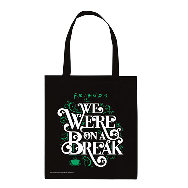 F.R.I.E.N.D.S. We Were On A Break Black Cotton Tote Bag