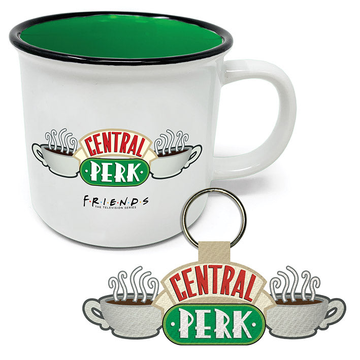 Friends Collector Bundle Central Perk 3 Piece Gift Set Mug, Crew Socks,  Keychain Multicoloured