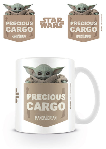 The Mandalorian Precious Cargo (Baby Yoda) Design Star Wars Licensed White 315 ml Ceramic Everyday Mug