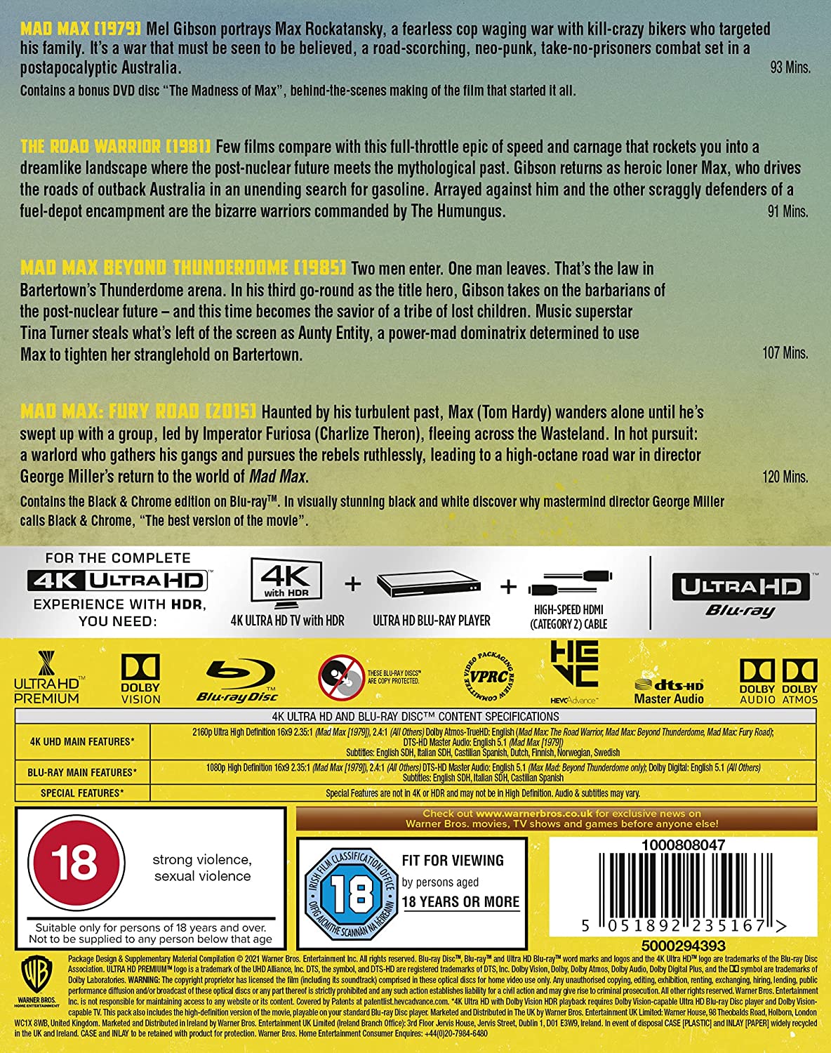 Buy Mad Max Anthology - 4K Ultra HD + Blu-ray Box Set now available online in UAE