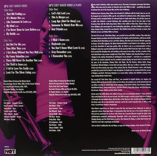 Chet Baker - Chet Baker Sings & Plays - 2LP