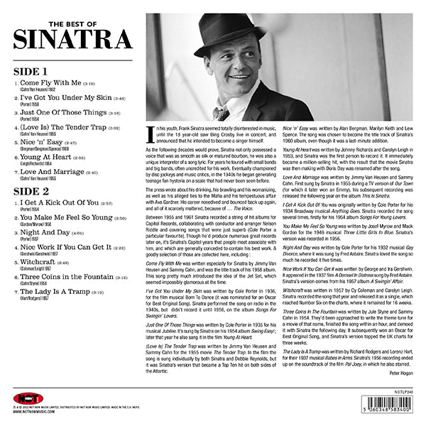 Frank Sinatra - The Best of Sinatra - LP (Blue Vinyl). Buy now online music store dubai
