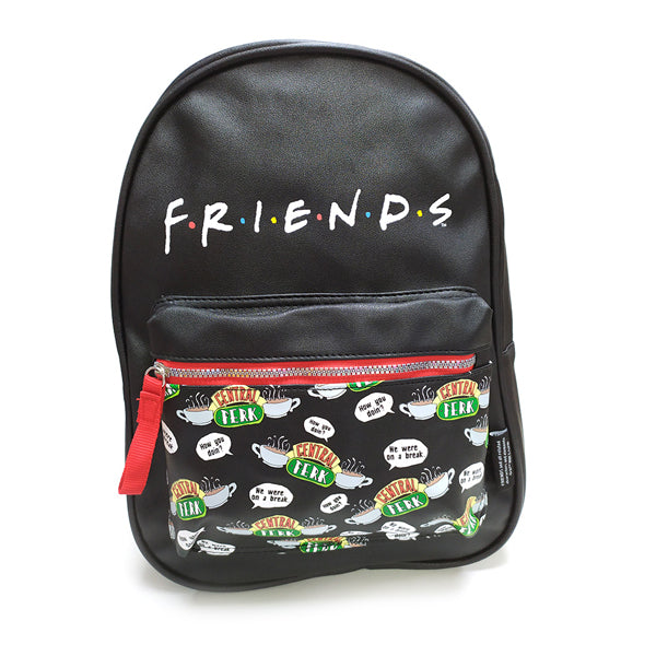 F.R.I.E.N.D.S. Central Perk Black PU Leather Backpack Bag