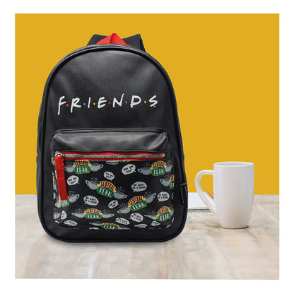 F.R.I.E.N.D.S. Central Perk Black PU Leather Backpack Bag