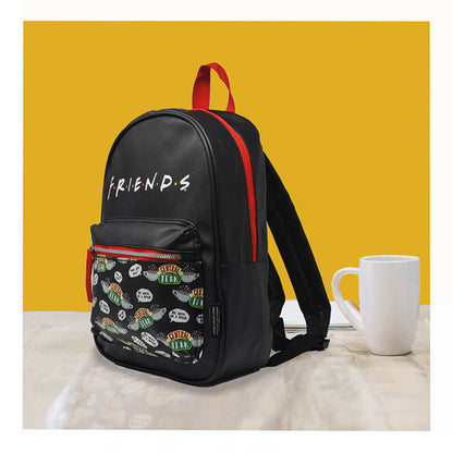 F.R.I.E.N.D.S. Central Perk Black PU Leather Backpack Bag