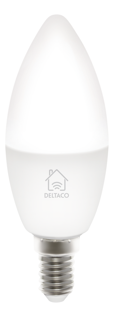 Deltaco Smart Home LED SH-LE14W , E14, 5W, Wi-Fi 2.GHz White CCT Smart Bulb