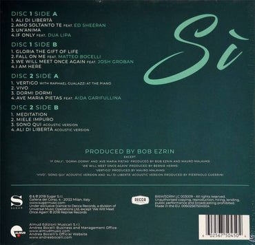 Andrea Bocelli - Si - 2LP