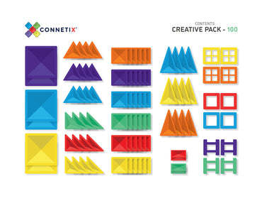 Connetix Creative Pack 100 Piece Set Magnetic Tiles
