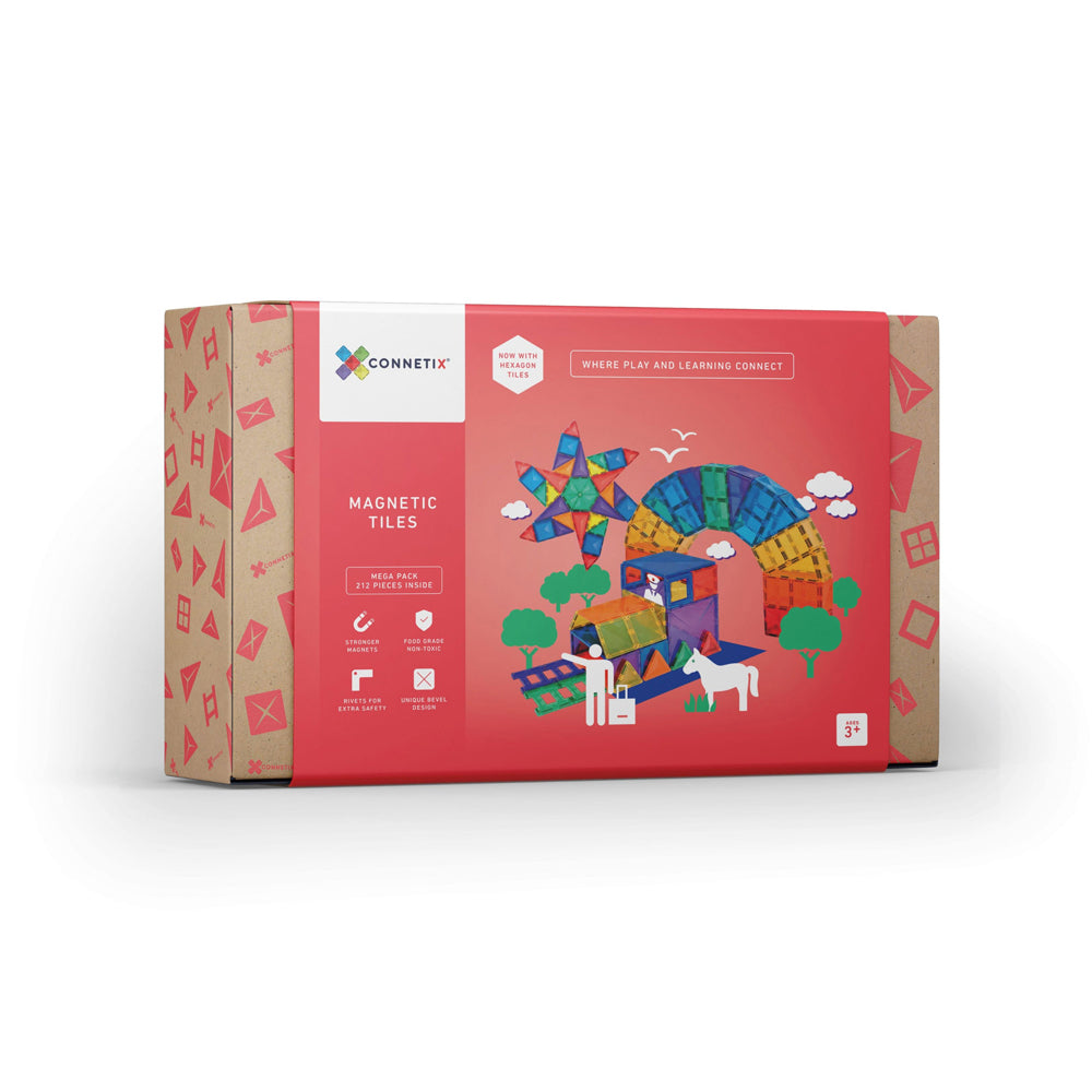 Connetix Mega Pack 212 Piece Set Magnetic Tiles