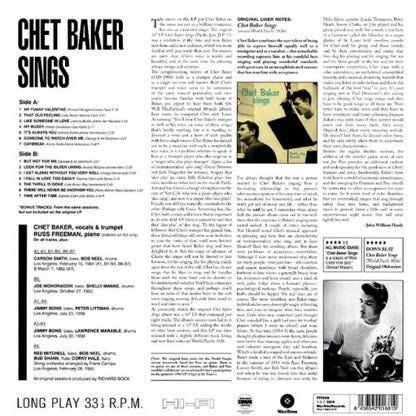 Chet Baker - Chet Baker Sings - LP