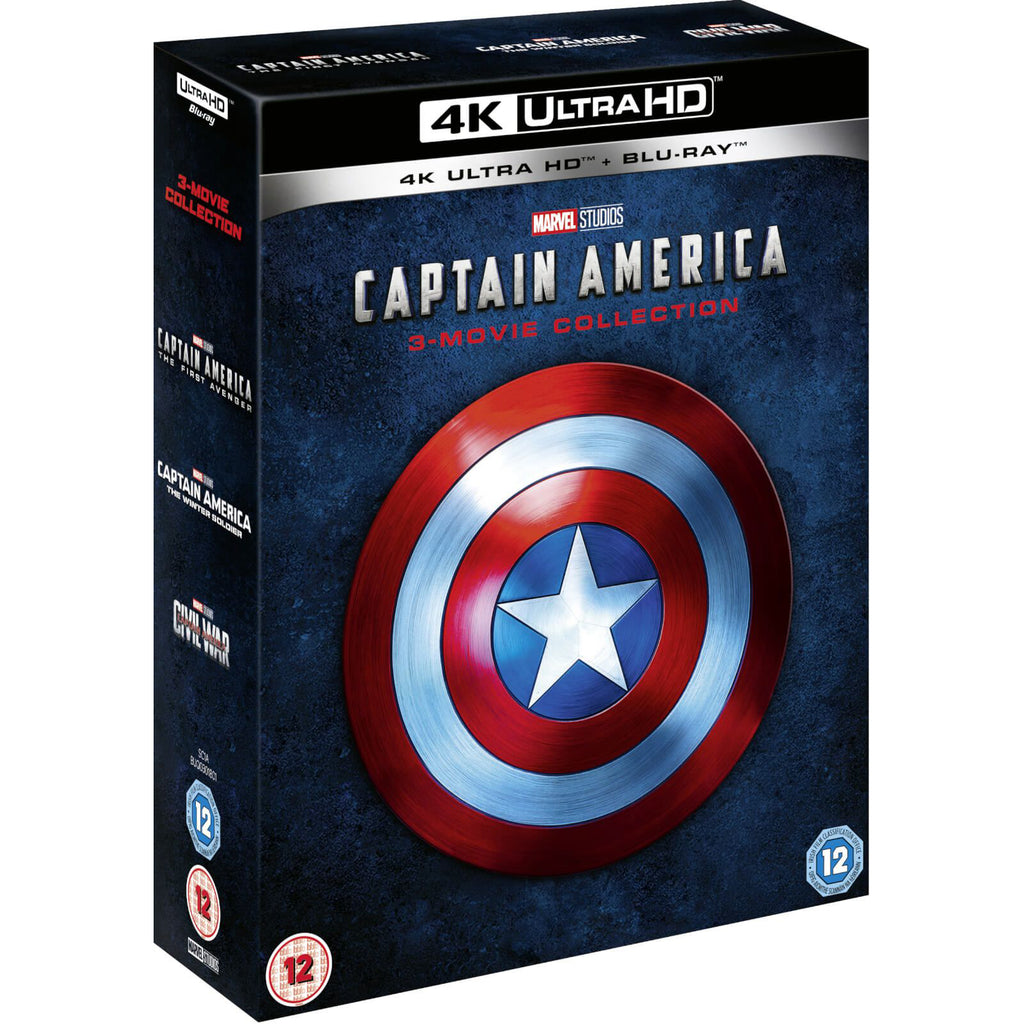 Captain America Trilogy 3-Movie Collection  Blu-Ray 4K Ultra HD