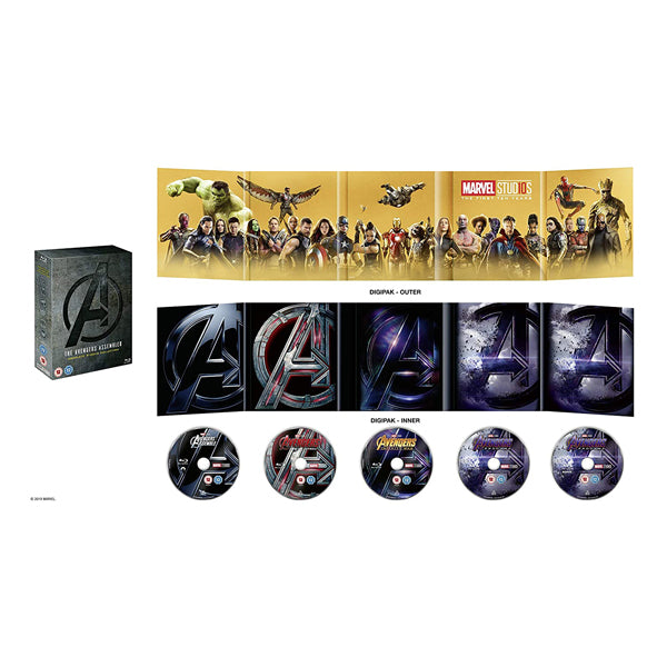 The Avengers Assembled Complete 4-Movie Collection 5 Disc Blu-ray Box Set