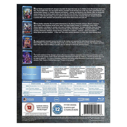 The Avengers Assembled Complete 4-Movie Collection 5 Disc Blu-ray Box Set