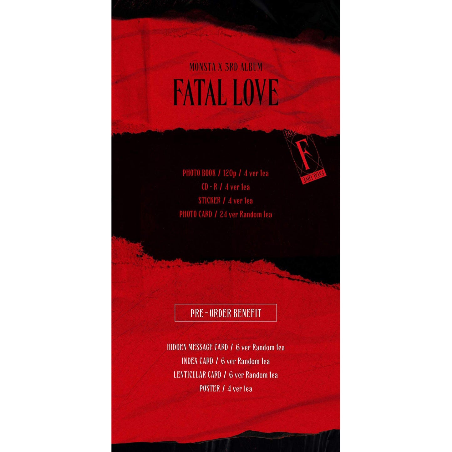 Monsta X - Fatal Love (3rd Album) - CD