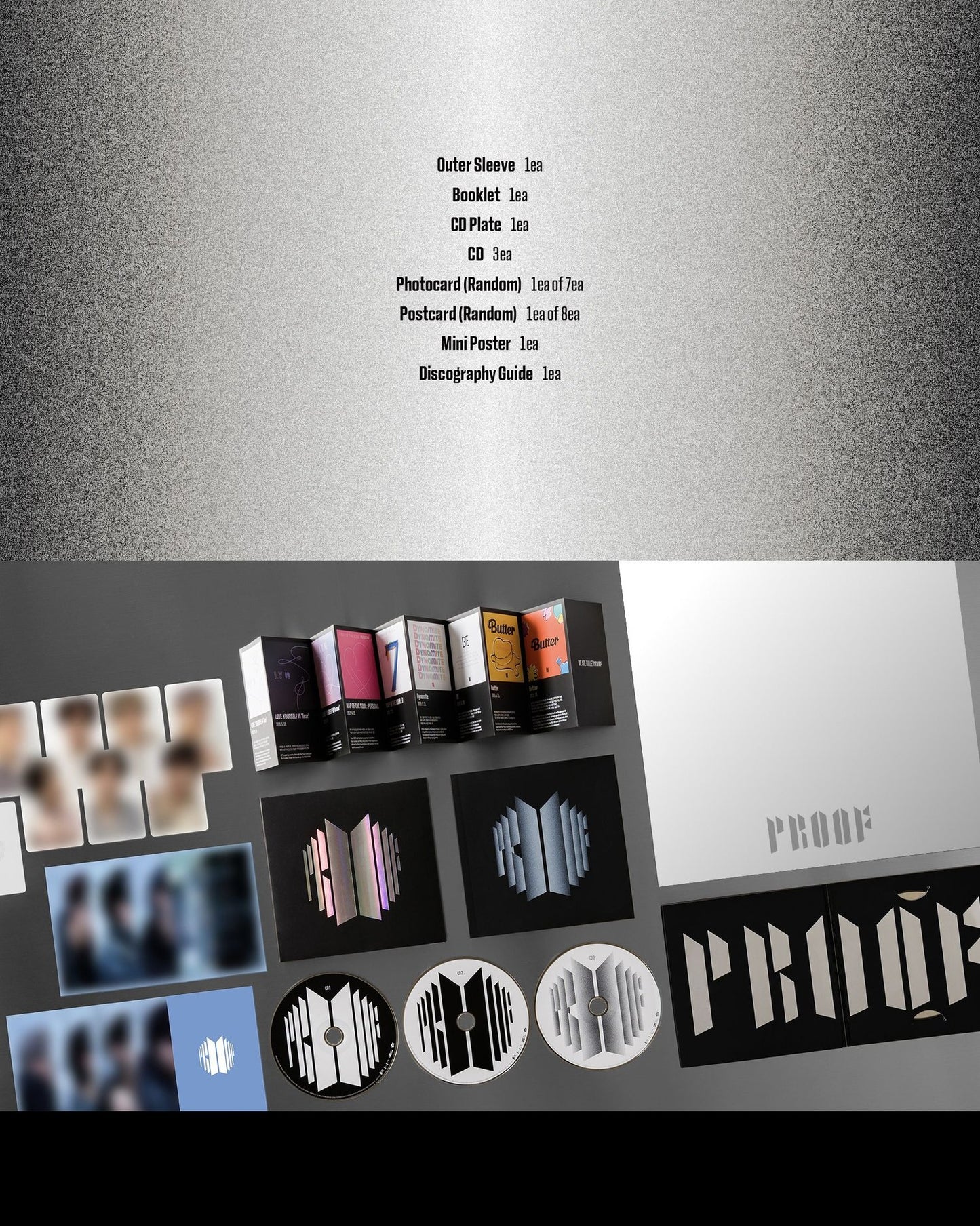 BTS - Proof - 3CD (Compact Edition) - (Photo card and Postcard Missing)