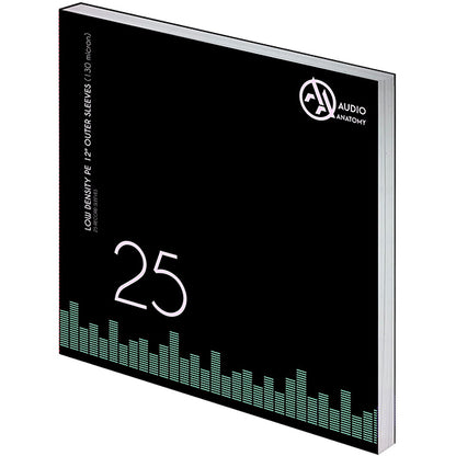 Audio Anatomy - 25 x 12Inch PP Crystal Clear Outer Sleeves (130 Micron)