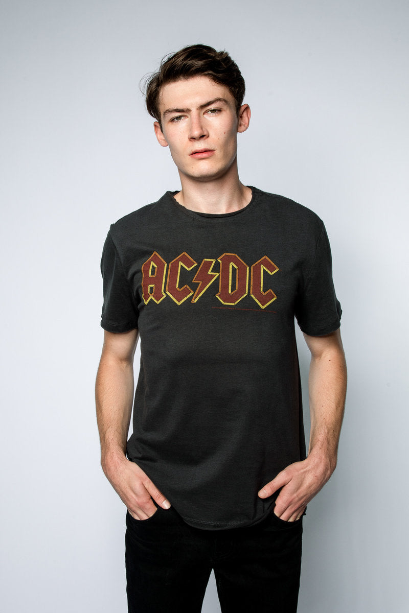 AC/DC Logo Charcoal T-Shirt