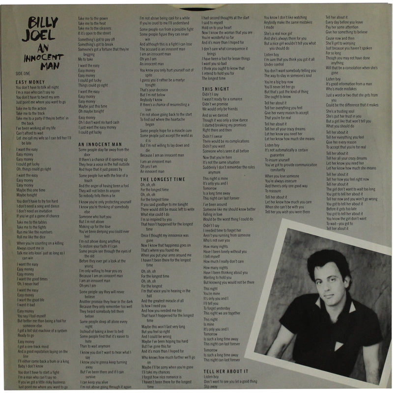 Billy Joel ‎– An Innocent Man - LP ( Used Vinyl )