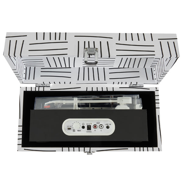 Crosley FUSION Turntable and Carrying Case - Black & White