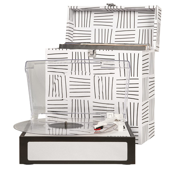 Crosley FUSION Turntable and Carrying Case - Black & White