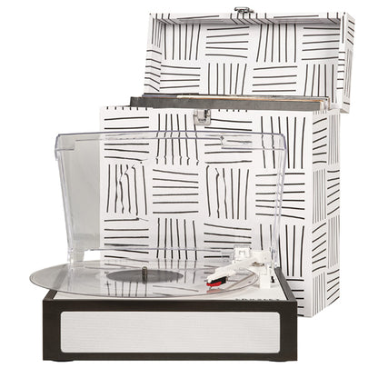 Crosley FUSION Turntable and Carrying Case - Black & White