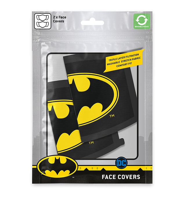 DC Batman Adult Size Officially Licensed Face Mask (2pcs)