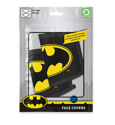 DC Batman Adult Size Officially Licensed Face Mask (2pcs)