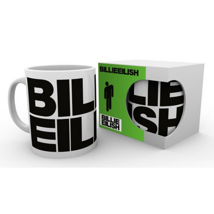 Billie Eilish Classic Black Logo Artwork White Mug