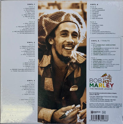 Bob Marley - The Reggae Legend - 5LP Box Set + Poster. Now available music store abudhabi