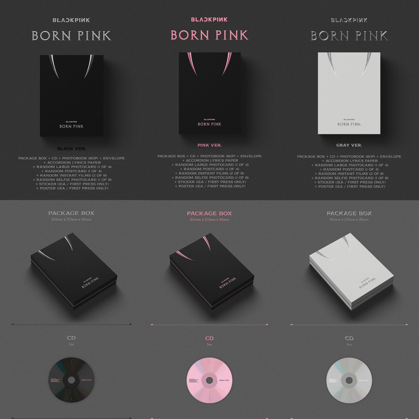 Buy BLACKPINK - BORN PINK - K-Pop CD with Photobook, Selfie Photocard. Now online