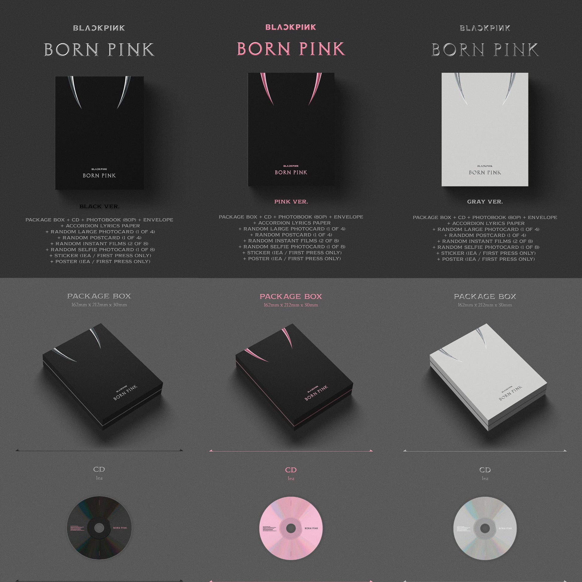 Buy BLACKPINK - BORN PINK - K-Pop CD with Photobook, Selfie Photocard. Now online