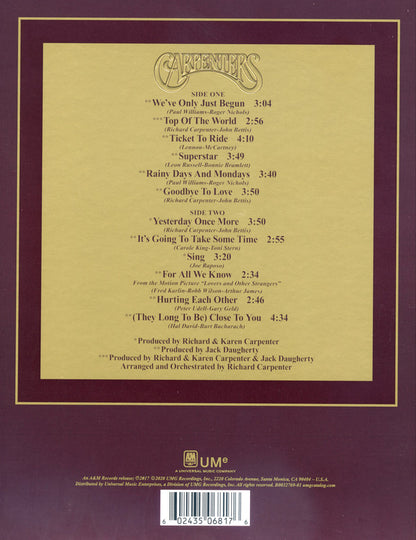 Carpenters - The Singles 1969–1973 - LP (Limited Edition Clear Bottle Vinyl)