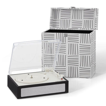 Crosley FUSION Turntable and Carrying Case - Black & White