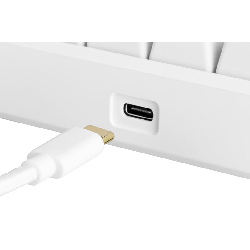 Deltaco Gaming GAM-075B-W WK85B RGB Brown Switches TKL Size (60%) Nordic Layout Anti-Ghosting (N-Key rollover) White Gaming Keyboard