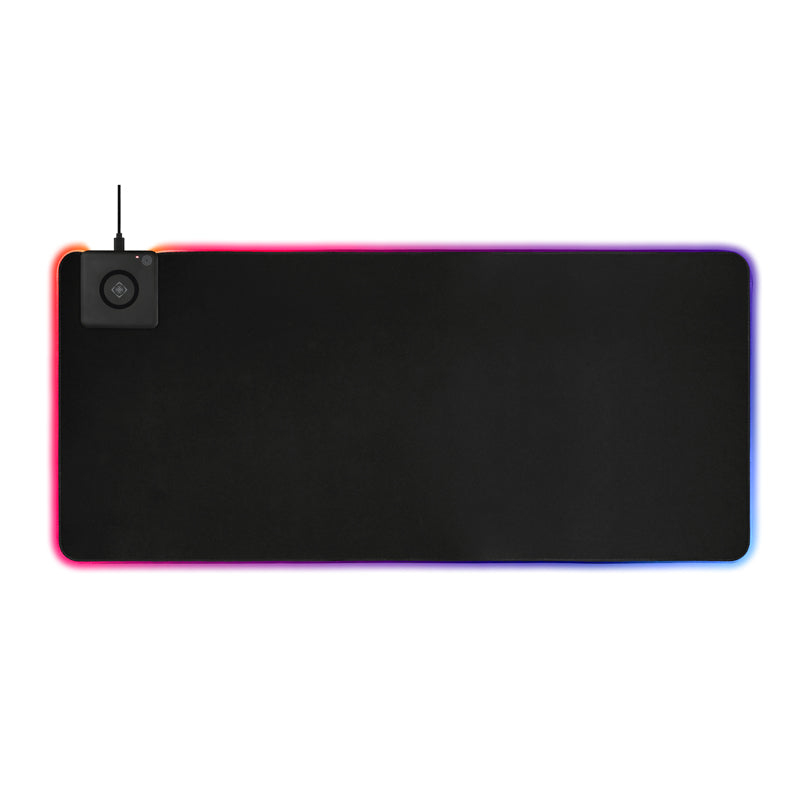 Deltaco Gaming GAM-092 DMP320 RGB Black Extra Large 10W Fast Wireless Charging Gaming Mousepad