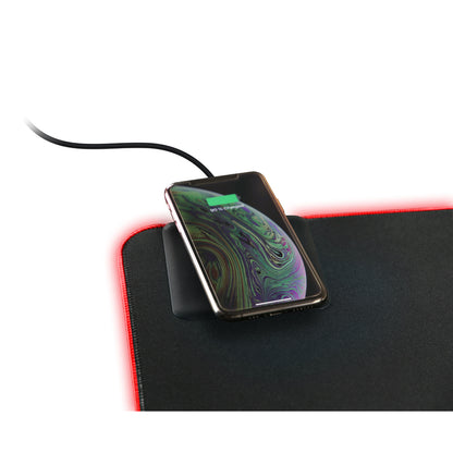 Deltaco Gaming GAM-092 DMP320 RGB Black Extra Large 10W Fast Wireless Charging Gaming Mousepad