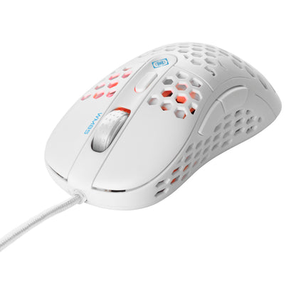 Deltaco Gaming GAM-106-W WM85 Huano Switches DPI Ultra-Light White Gaming Mouse