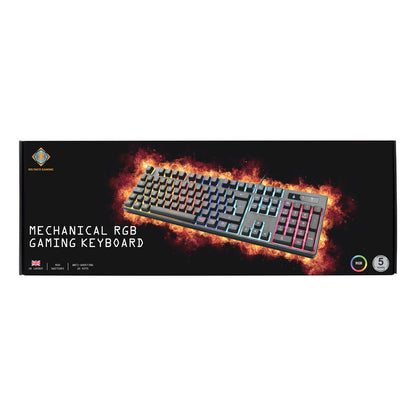 Deltaco Gaming GAM-112-UK DK310 RGB Outemu Red Switches Full Size UK Layout Anti-Ghosting Black Gaming Keyboard