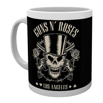 Guns N' Roses Skull Artwork Los Angeles Logo White Mug