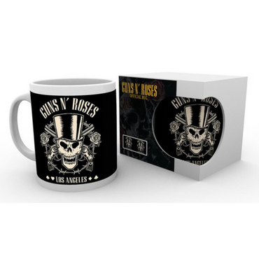 Guns N' Roses Skull Artwork Los Angeles Logo White Mug