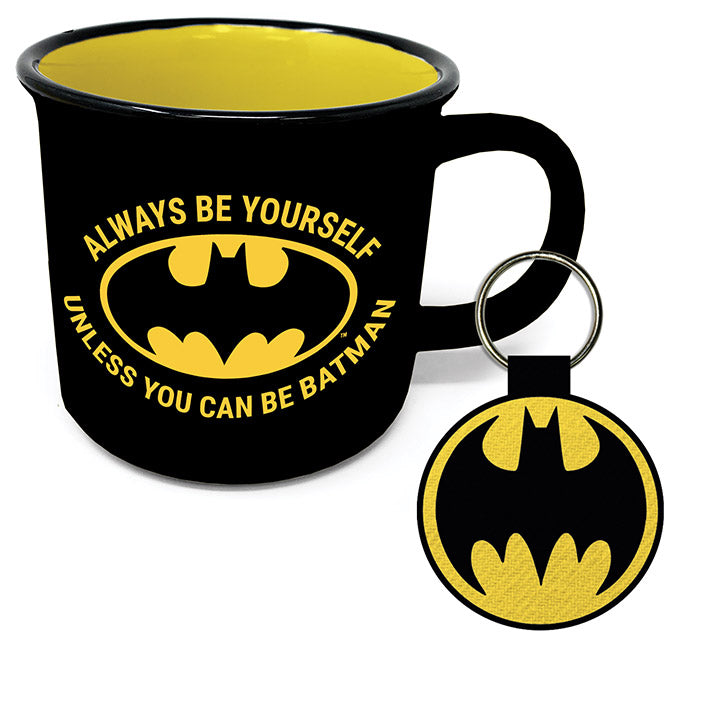 Batman (Always Be Yourself Unless You Can Be Batman) Campfire Mug and Keychain Set